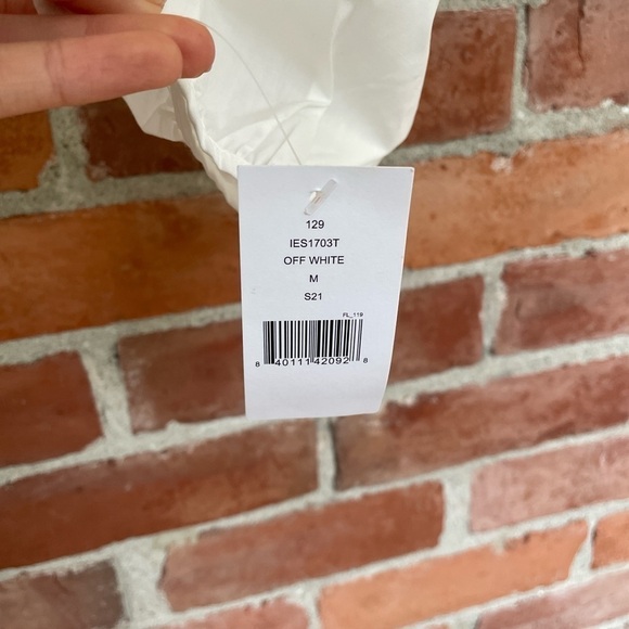 NWT En Saison Square Neck Poplin Ruffle Peasant Blouse | M - Picture 6 of 8